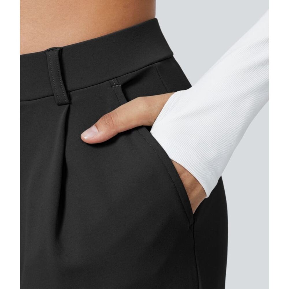 Halara S Regular Black DayStretch High Waisted Straight Leg Work Pants NWT - Picture 4 of 6